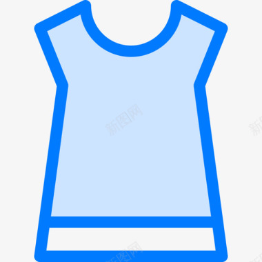 裙子衣服57蓝色图标图标