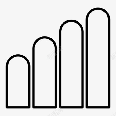 柱状矢量柱状图分析图表图标图标