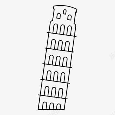比萨塔钟楼意大利著名图标图标