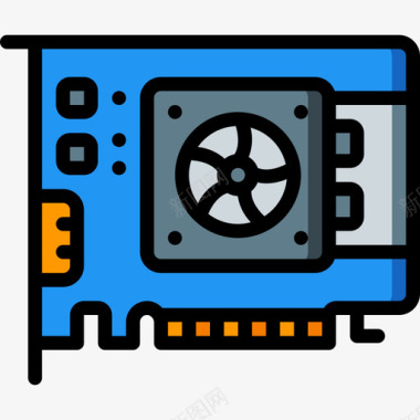 5G背景显卡pc组件5线性颜色图标图标