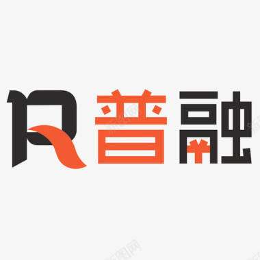 矢量LOGO圆环标识设计普融logo图标