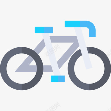 自行车活动生活方式平板图标图标