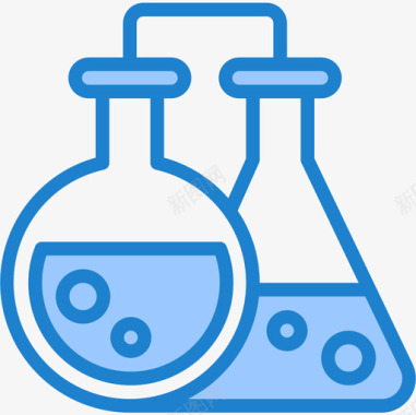 科学竞赛烧瓶科学73蓝色图标图标