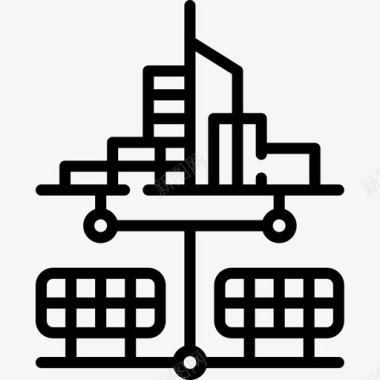 持续318太阳能电池板可持续能源8线性图标图标
