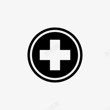 医疗标志十字架医院图标图标