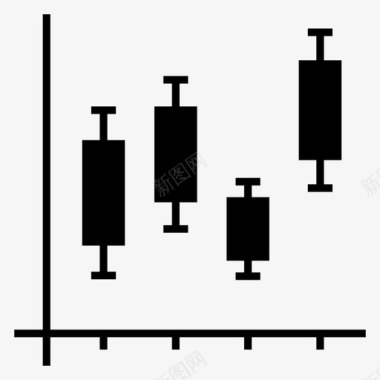 股票分析烛台图标图标