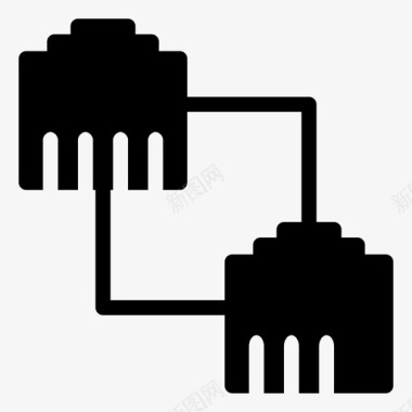 USB素材usb连接以太网图标图标