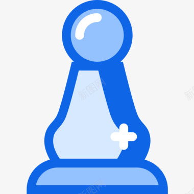 国际象棋游戏55蓝色图标图标