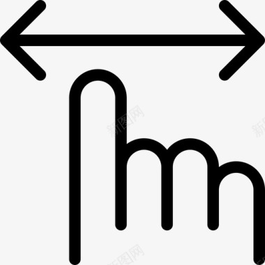 触摸手势png轻触触摸手势2线性图标图标