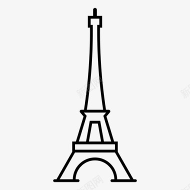埃菲尔铁塔大厦著名的巴黎图标图标