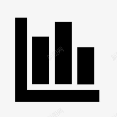 指标下降条形图业务图标图标