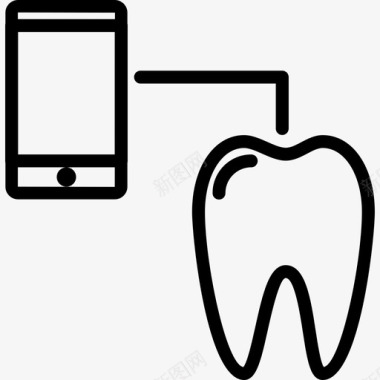 牙齿图标牙齿牙齿8线形图标图标