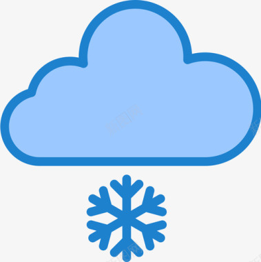 下雪天气下雪183号天气蓝色图标图标