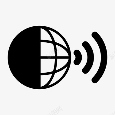 WIFI网络互联网连接全球图标图标