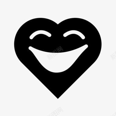 爱的微笑情感的爱情人节图标图标