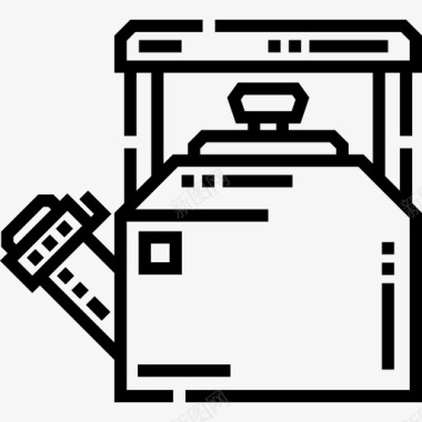 水壶厨房工具13线性图标图标