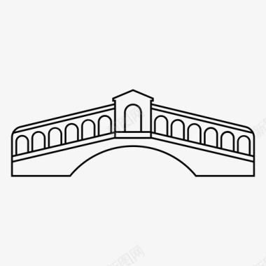 里亚尔托桥建筑意大利著名图标图标
