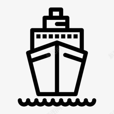 交通旅游船交通船舶图标图标