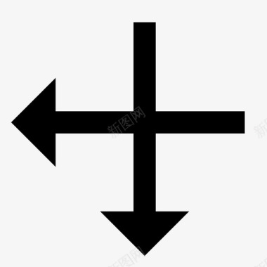 光标交换箭头十字路口图标图标