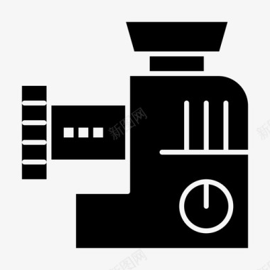绞肉矢量搅拌机厨房手动图标图标