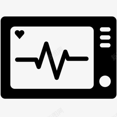 心电监护仪心血管系统心跳图标图标