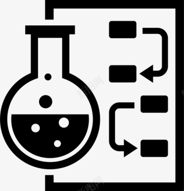 实验与科学实验室化学烧瓶图标图标