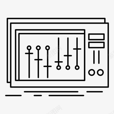 制作月饼控制台dj混音器图标图标