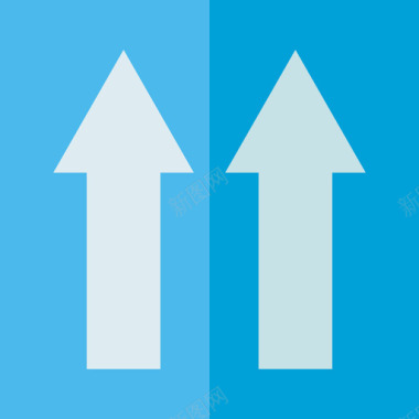 公共标识红单向公共标志平坦图标图标