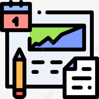 企业文化规划规划数字营销62线性色彩图标图标
