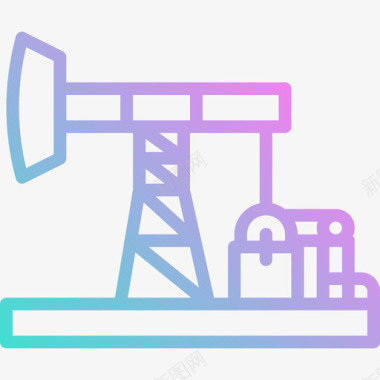 9月Pumpjack9月能源5日梯度图标图标