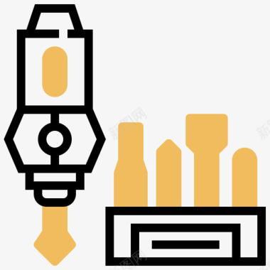 施工工具免费png下载螺丝刀施工工具9黄影图标图标