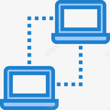 网络通信网络5蓝色图标图标