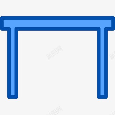 70年代桌子桌子家具34蓝色图标图标