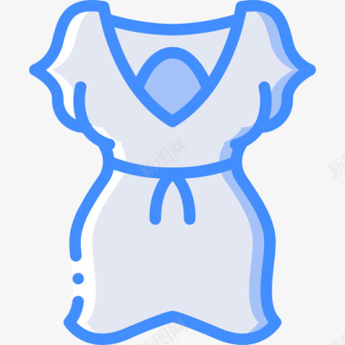 连衣裙夏装蓝色图标图标
