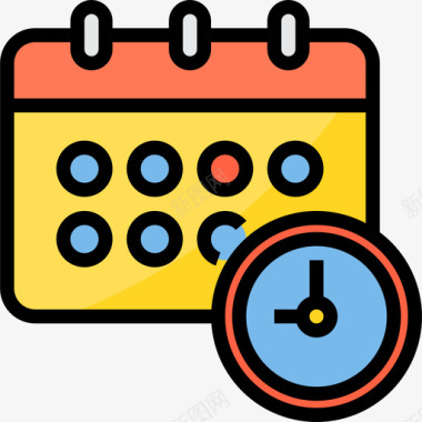 日历图标宝宝日历商务管理33线颜色图标图标