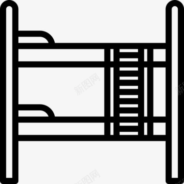 床位家具和家居11直线型图标图标