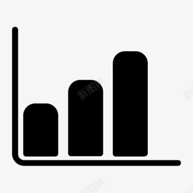 回报高向上上方条形图图标图标