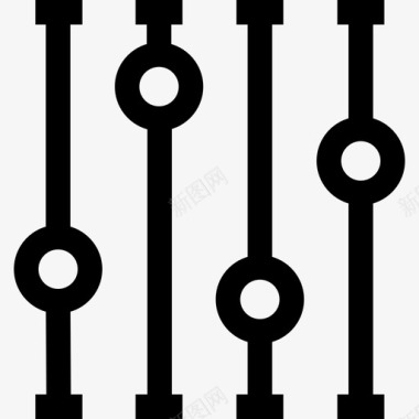 均衡器音频和视频版本3线性图标图标