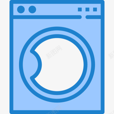 洗衣机家具和家用26蓝色图标图标