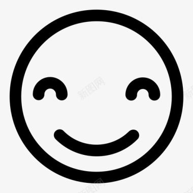 幸福祥和幸福表情脸图标图标