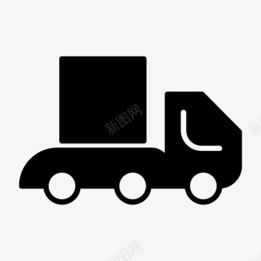 汽车交付货物皮卡车图标图标