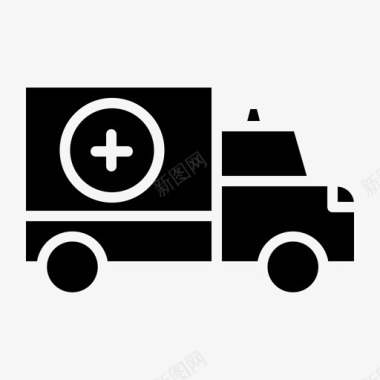 救护车急救车交通工具图标图标