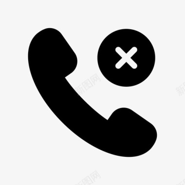 符号阻止呼叫联系人电话图标图标