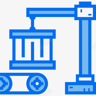 输送机输送机运输工厂2蓝色图标图标