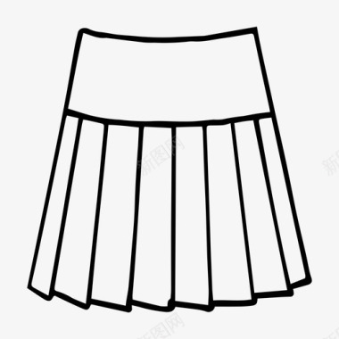裙子衣服素描图标图标