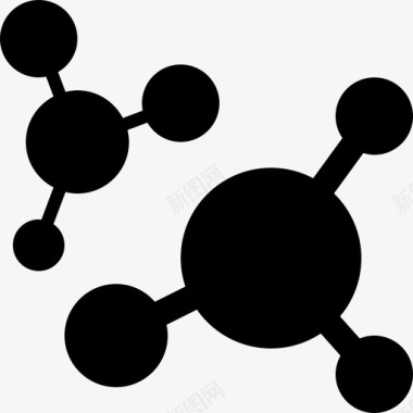 粒子结构分子估算实验室图标图标