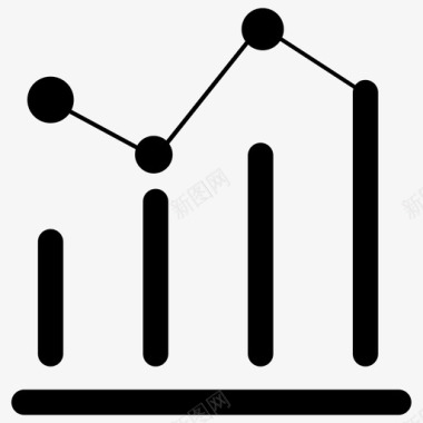 数据分析曲线图数据分析图标