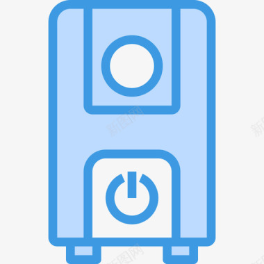 服务器计算机硬件12蓝色图标图标
