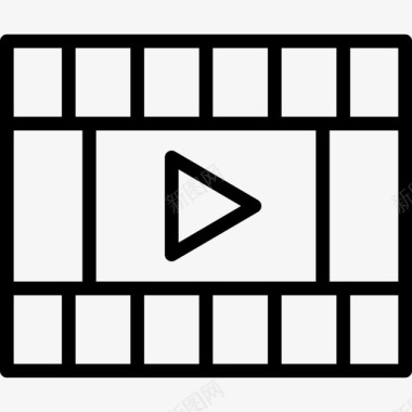 10s视频视频播放器多媒体和娱乐10线性图标图标