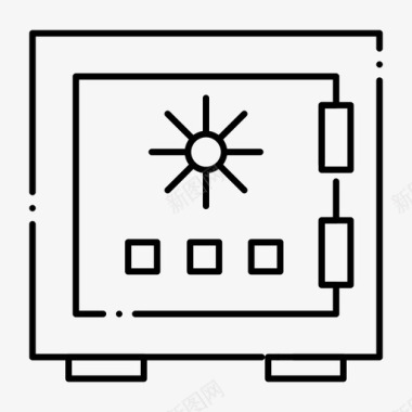 野生保护锁箱存款图标图标